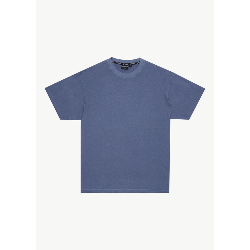AFENDS Mens Foundation – Boxy Tee – Washed Marlin