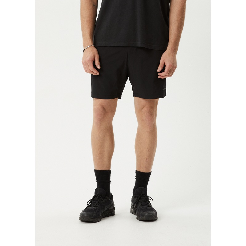 AFENDS Mens Kettle-Ish – Performance Short 18 – Black