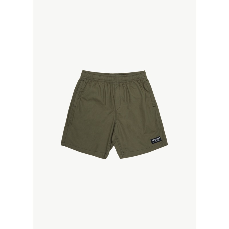 AFENDS Mens The Dopamine – Swim Short 18 – Olive