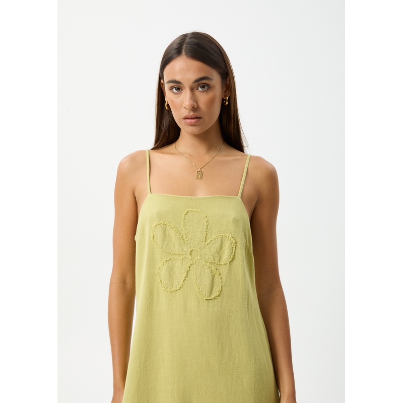 AFENDS Womens Amaya – Mini Dress – Lemongrass