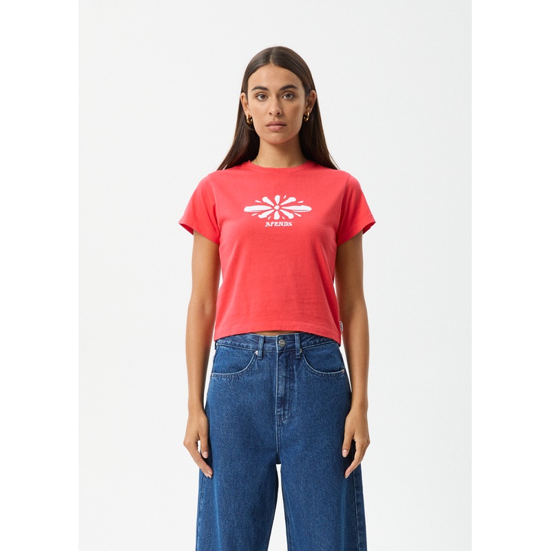 AFENDS Womens Dash – Baby Tee – Washed Tomato