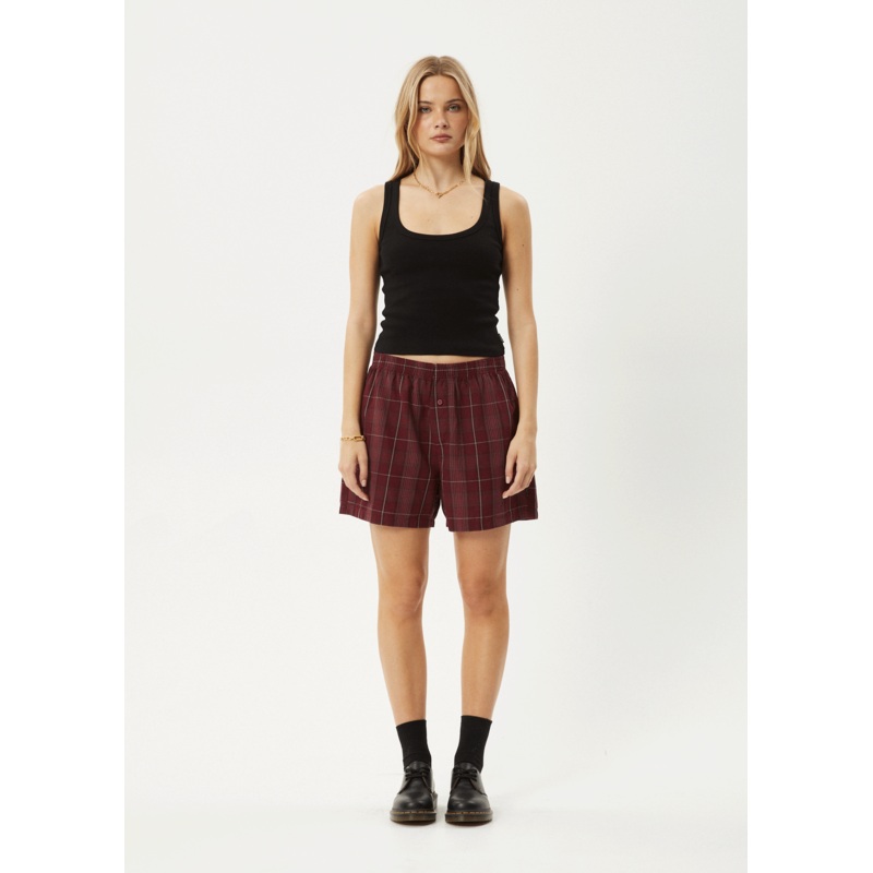 AFENDS Womens Eboni – Boxer Short – Port