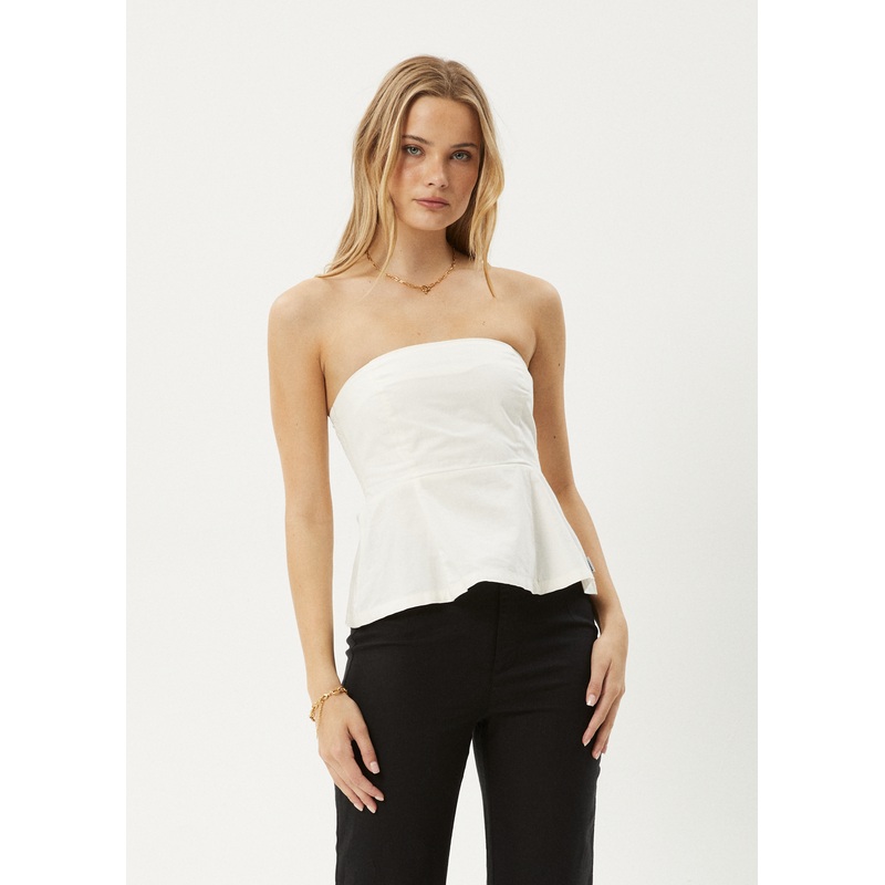 AFENDS Womens Lilo – Strapless Top – Off White