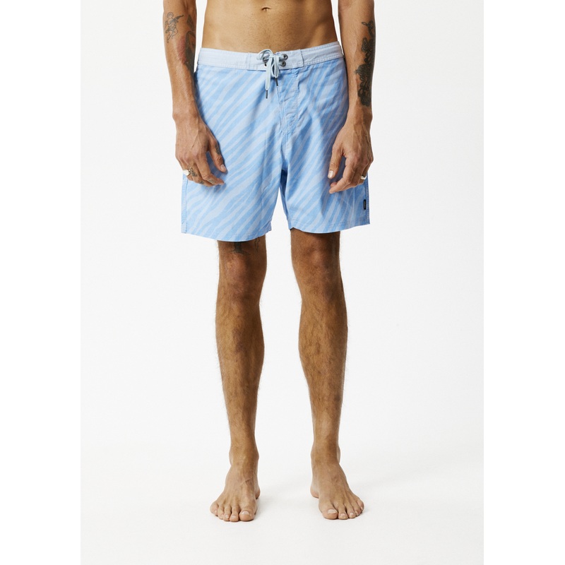 AFENDS Mens Atmosphere – Fixed Waist Boardshort – Powder Blue