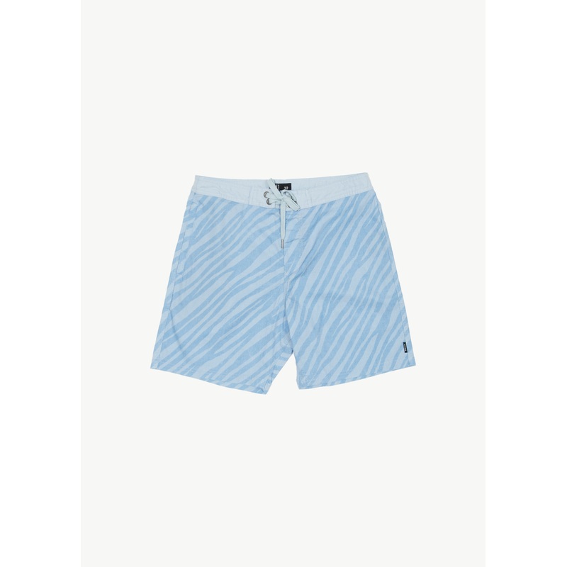 AFENDS Mens Atmosphere – Fixed Waist Boardshort – Powder Blue