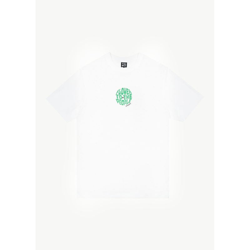 AFENDS Mens Circular – Graphic Retro Tee – White