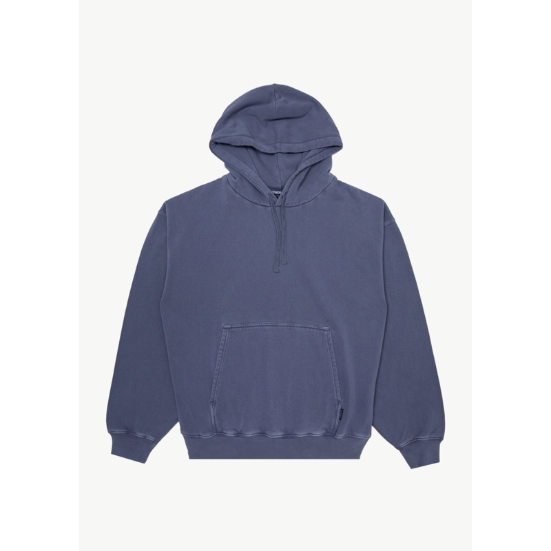 AFENDS Mens Genesis – Boxy Hoodie – Washed Marlin