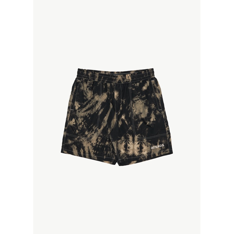 AFENDS Mens Tie Die – Baywatch Swim Short 18 – Sand
