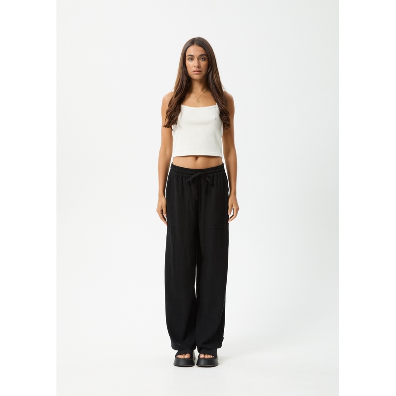 AFENDS Womens Amaya – Wide Leg Pant – Black