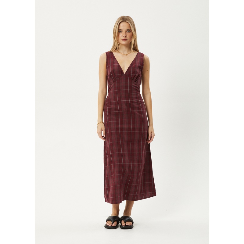 AFENDS Womens Eboni – Maxi Dress – Port