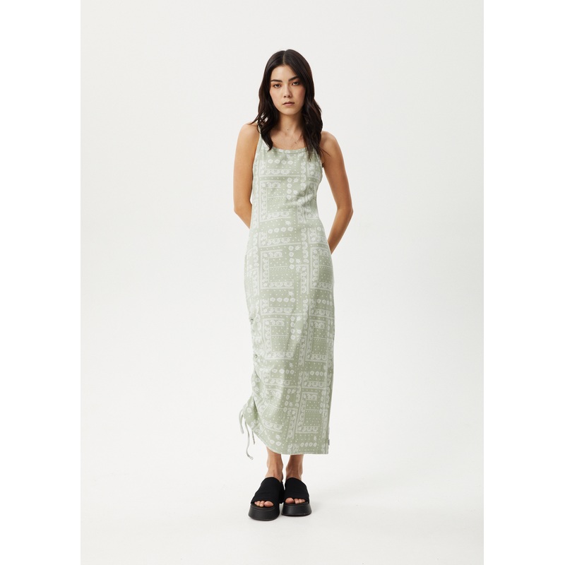 AFENDS Womens Paisley Muse – Maxi Dress – Eucalyptus