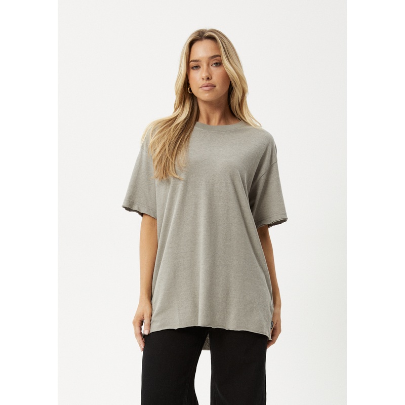 AFENDS Womens Slay – Oversized Tee – Olive