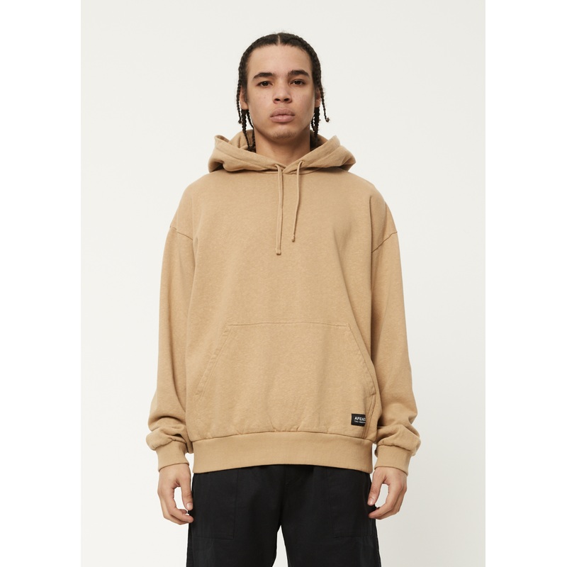 AFENDS Mens All Day – Relaxed Hoodie – Tan