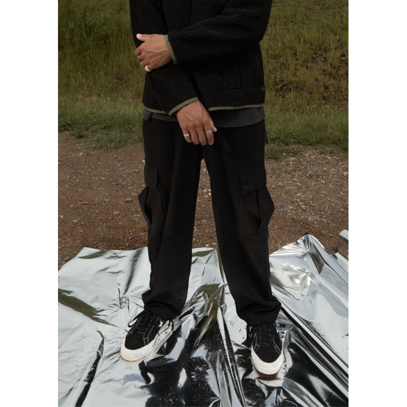 AFENDS Mens Atlas – Cargo Pant – Black