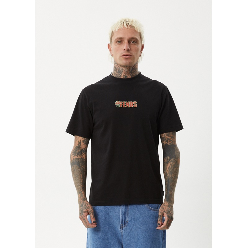 AFENDS Mens Dosed – Retro Tee – Black