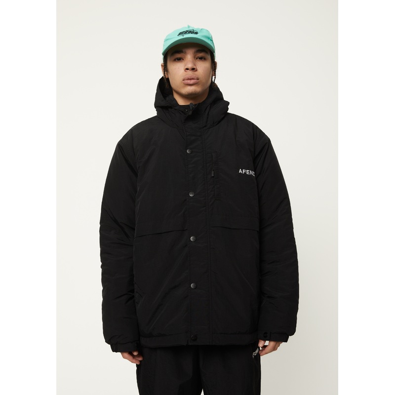 AFENDS Mens Floodlights – Spray Jacket – Black