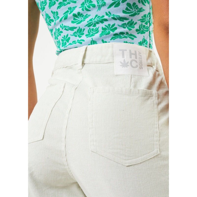 AFENDS Womens Seventy Three’S – Corduroy Short – Off White