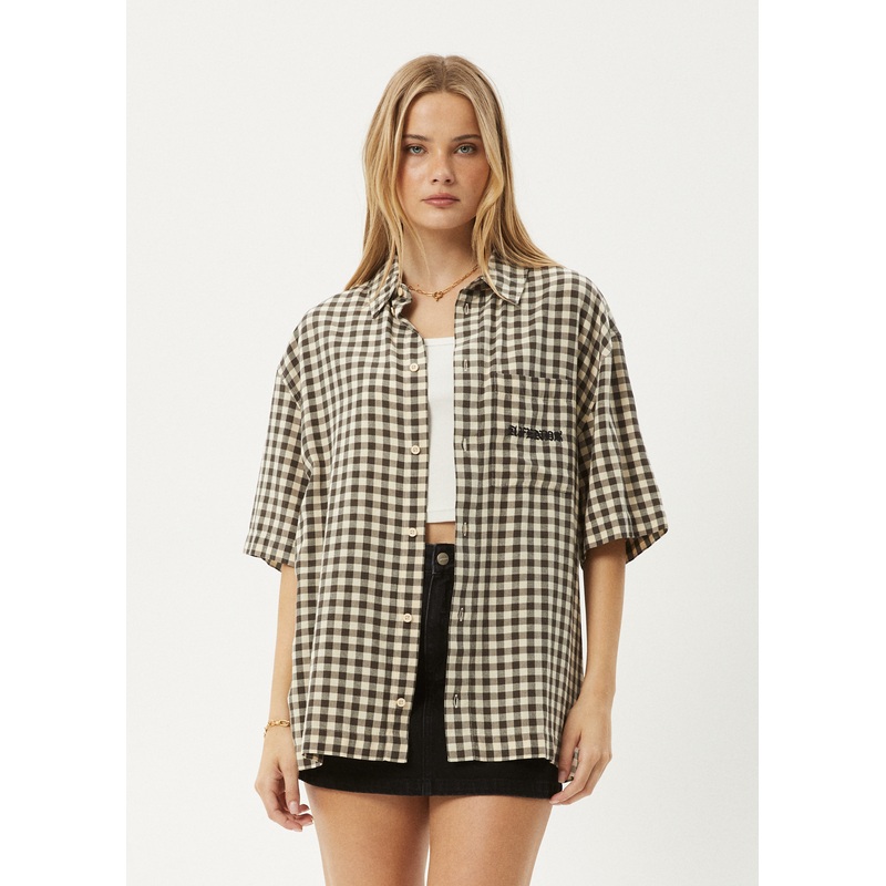 AFENDS Mens Gambet – Short Sleeve Shirt – Sand