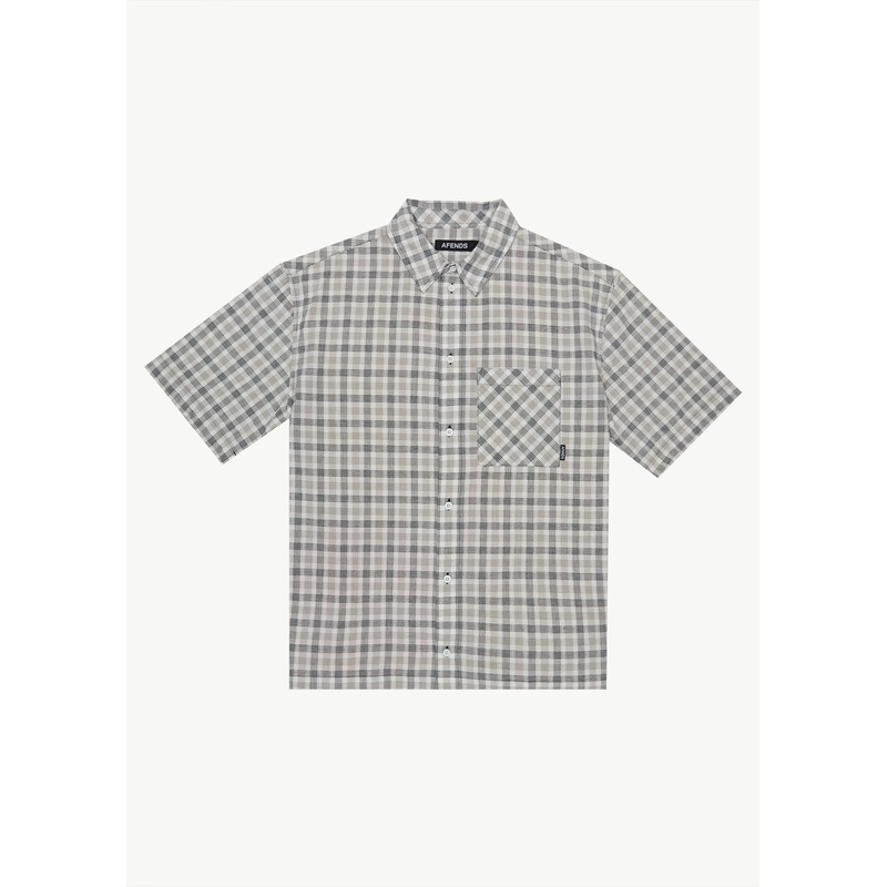 AFENDS Mens Leo – Short Sleeve Shirt – Black / White