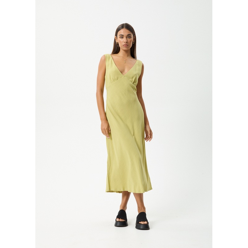 AFENDS Womens Amaya – Maxi Dress – Lemongrass