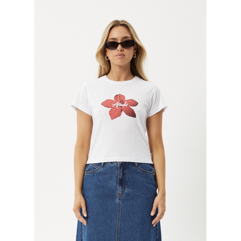 AFENDS Womens Nara – Baby Tee – White