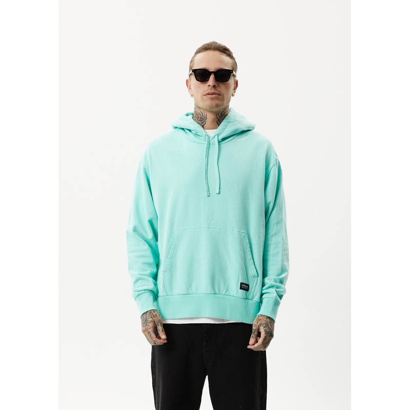 AFENDS Mens All Day – Relaxed Hoodie – Mint