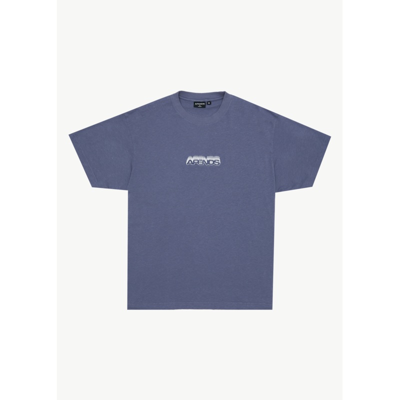 AFENDS Mens Repeat Me – Boxy Tee – Marlin