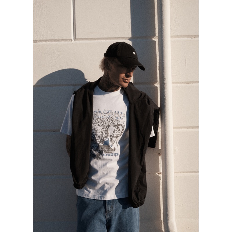 AFENDS Mens Times Up – Retro Tee – White