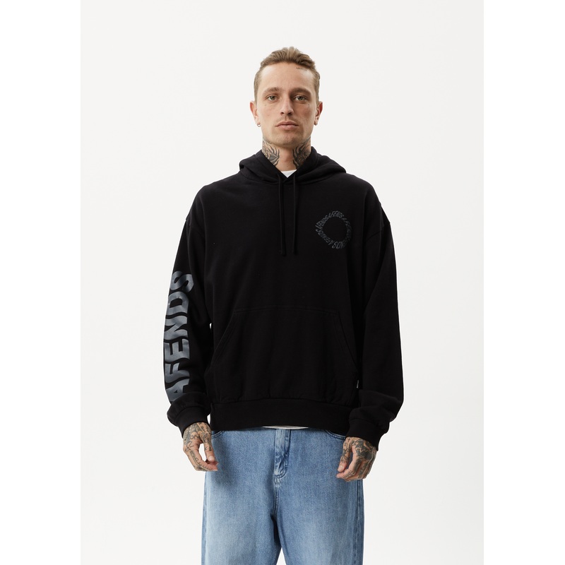 AFENDS Mens Vortex – Hoodie – Black