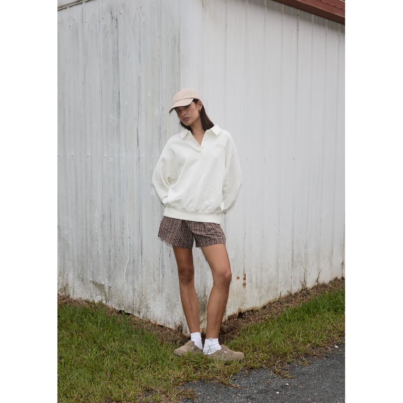 AFENDS Womens Ellie – Sweatshirt – Off White