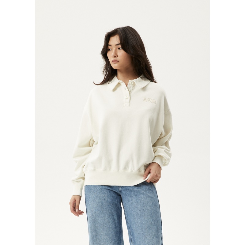 AFENDS Womens Ellie – Sweatshirt – Off White