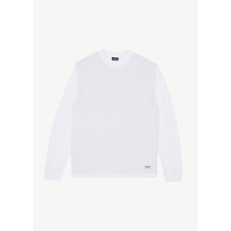 AFENDS Mens Essential – Long Sleeve Tee – White
