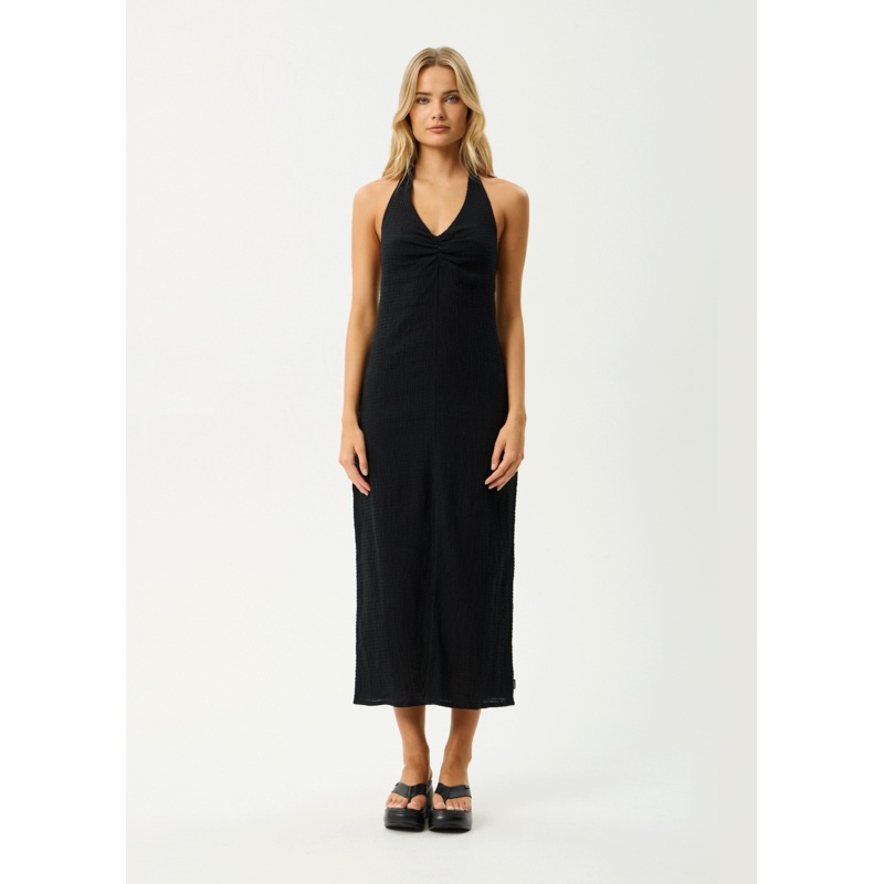 AFENDS Womens Andy – Halter Maxi Dress – Black
