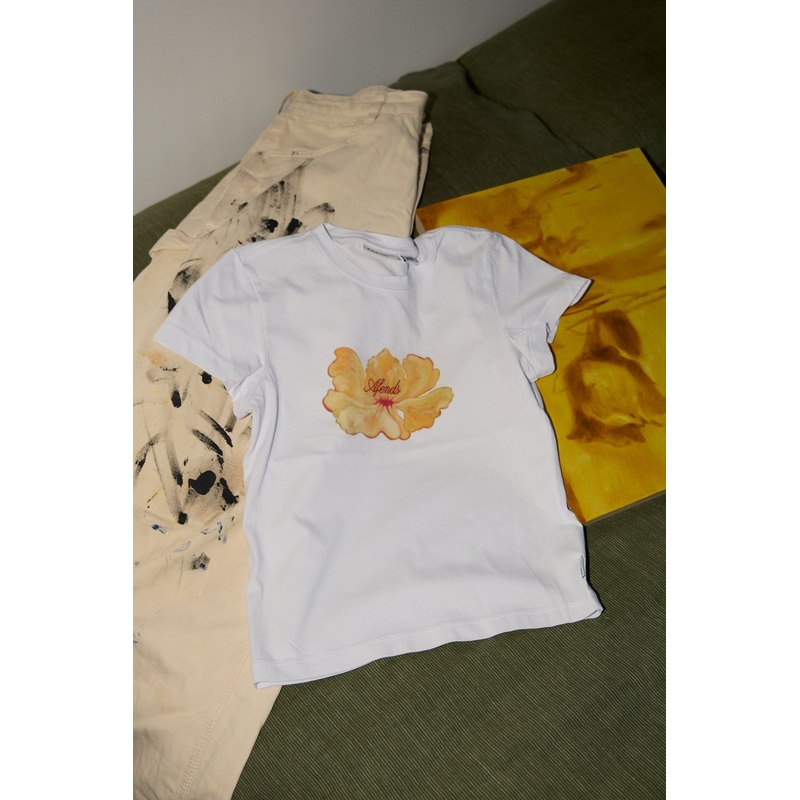 AFENDS Womens Dark Heaven – Baby Tee – White