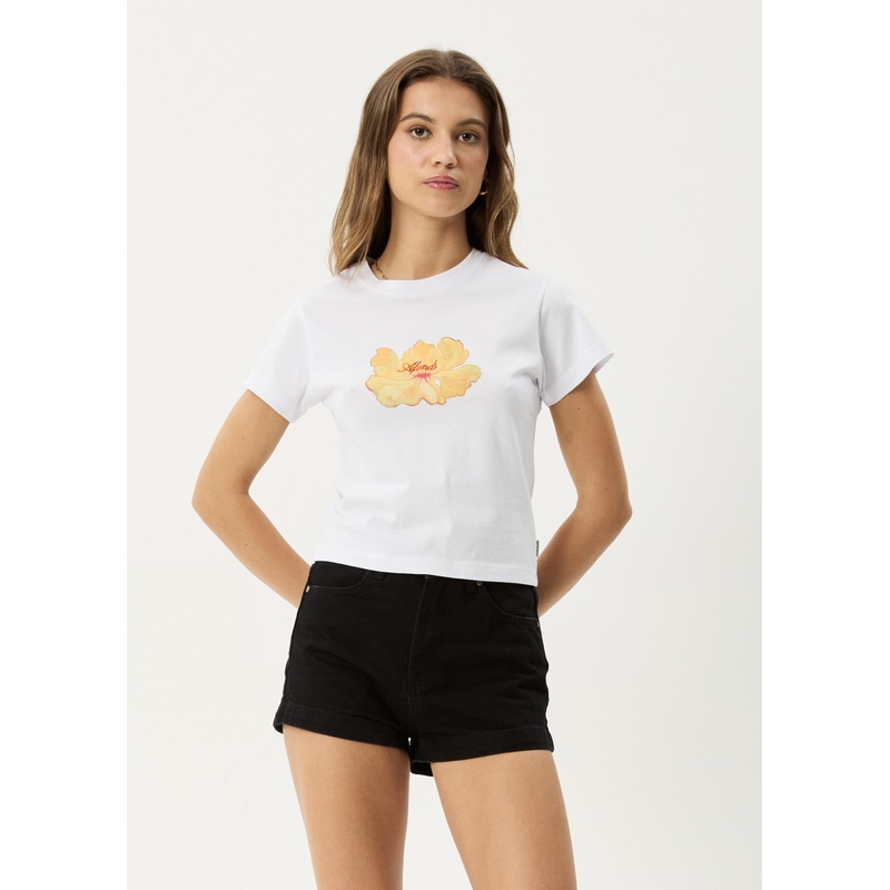 AFENDS Womens Dark Heaven – Baby Tee – White