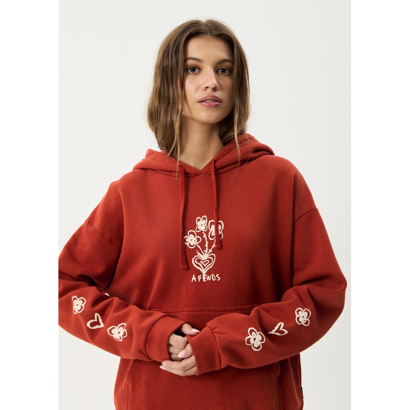 AFENDS Womens Maisie – Hoodie – Red Rum