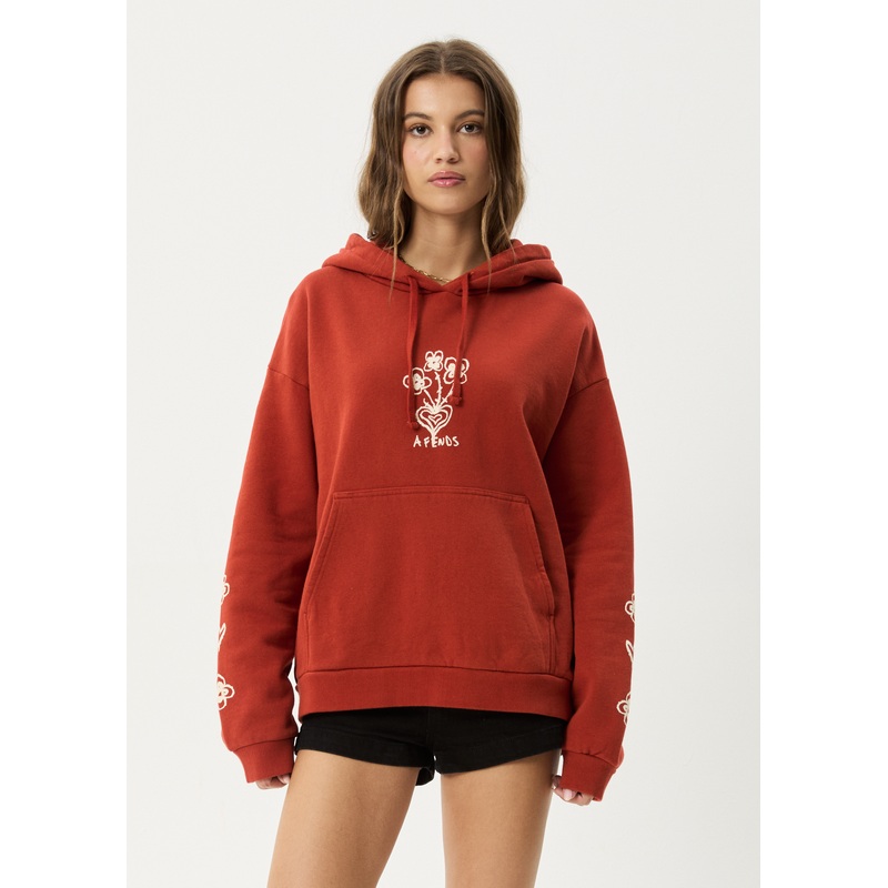 AFENDS Womens Maisie – Hoodie – Red Rum