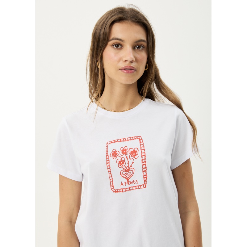 AFENDS Womens Maisie – Regular Tee – White