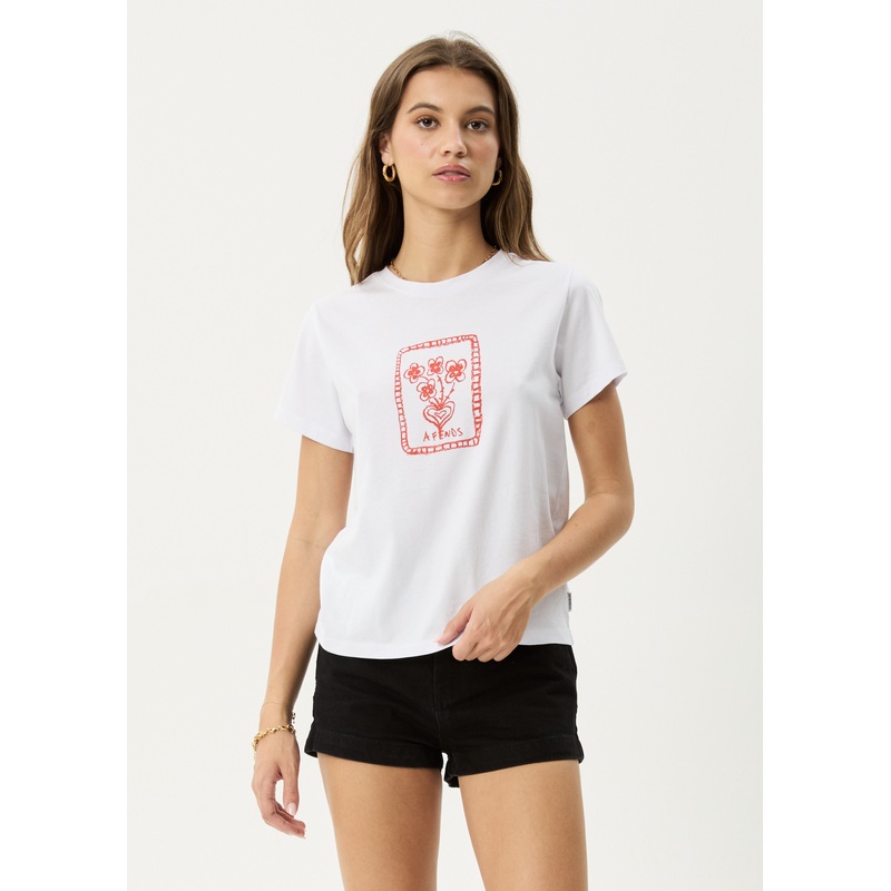 AFENDS Womens Maisie – Regular Tee – White