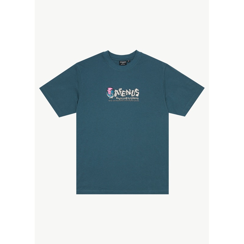 AFENDS Mens Huffenpuff – Retro Tee – Fuel