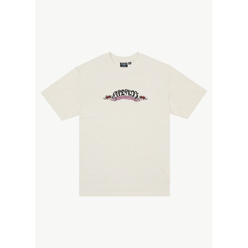 AFENDS Mens Ink – Retro Tee – Moonbeam