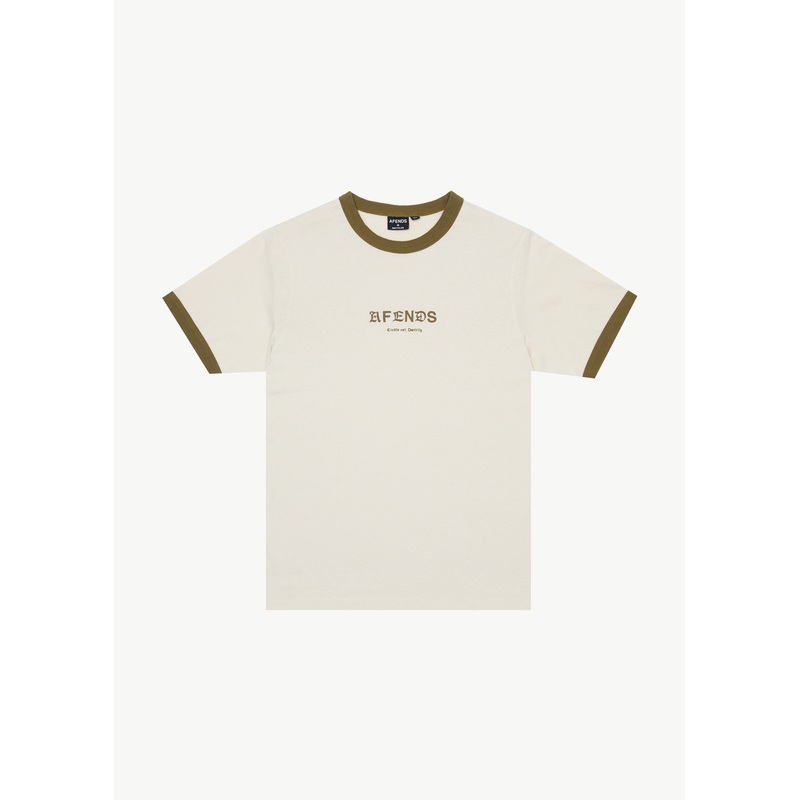 AFENDS Mens Mix Up – Ringer Tee – Moonbeam