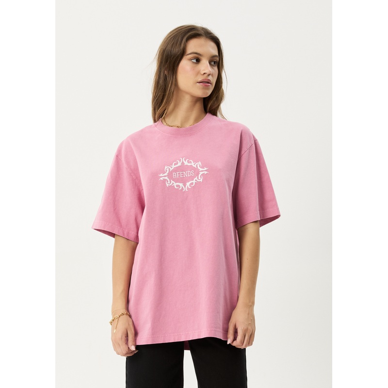 AFENDS Mens My Tribe – Heavyweight Retro Tee – Washed Marrakesh