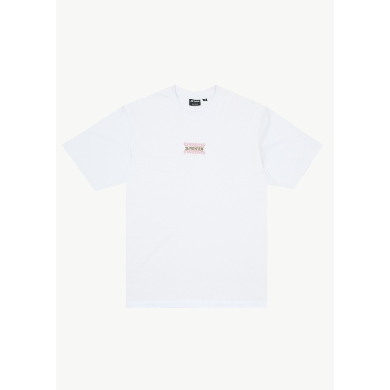 AFENDS Mens Sixsixsix – Retro Tee – White