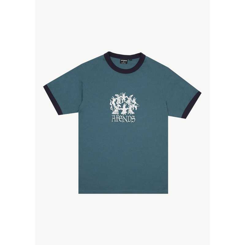 AFENDS Mens Witchcraft – Ringer Tee – Fuel