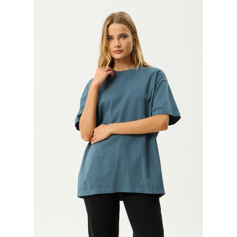 AFENDS Mens Genesis – Heavyweight Boxy Tee – Fuel