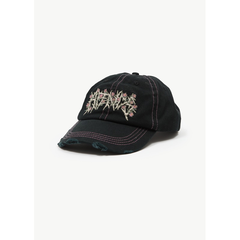 AFENDS Mens Heavy Petal – Five Panel Cap – Black