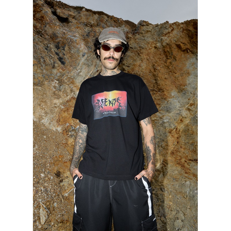 AFENDS Mens Study Club – Boxy Tee – Black