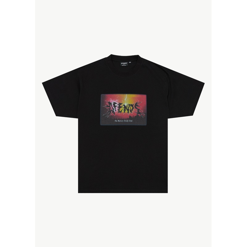 AFENDS Mens Study Club – Boxy Tee – Black