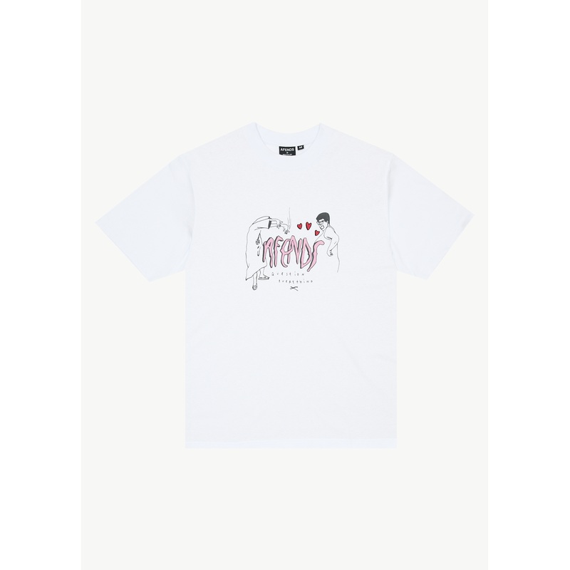AFENDS Mens Torched – Retro Tee – White